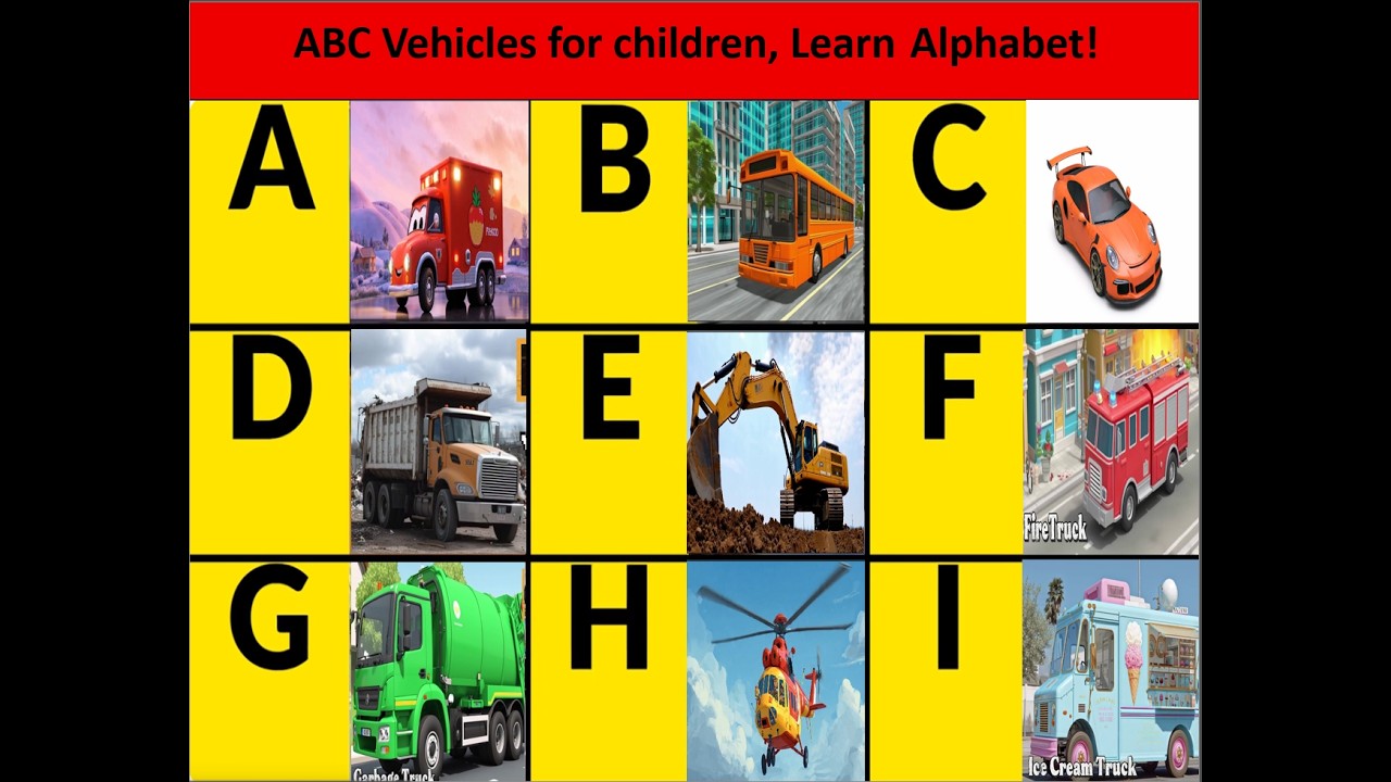 Lets learn  the Alphabets (A, B, C) together!! #alphabet #carsforkids #truckforkids
