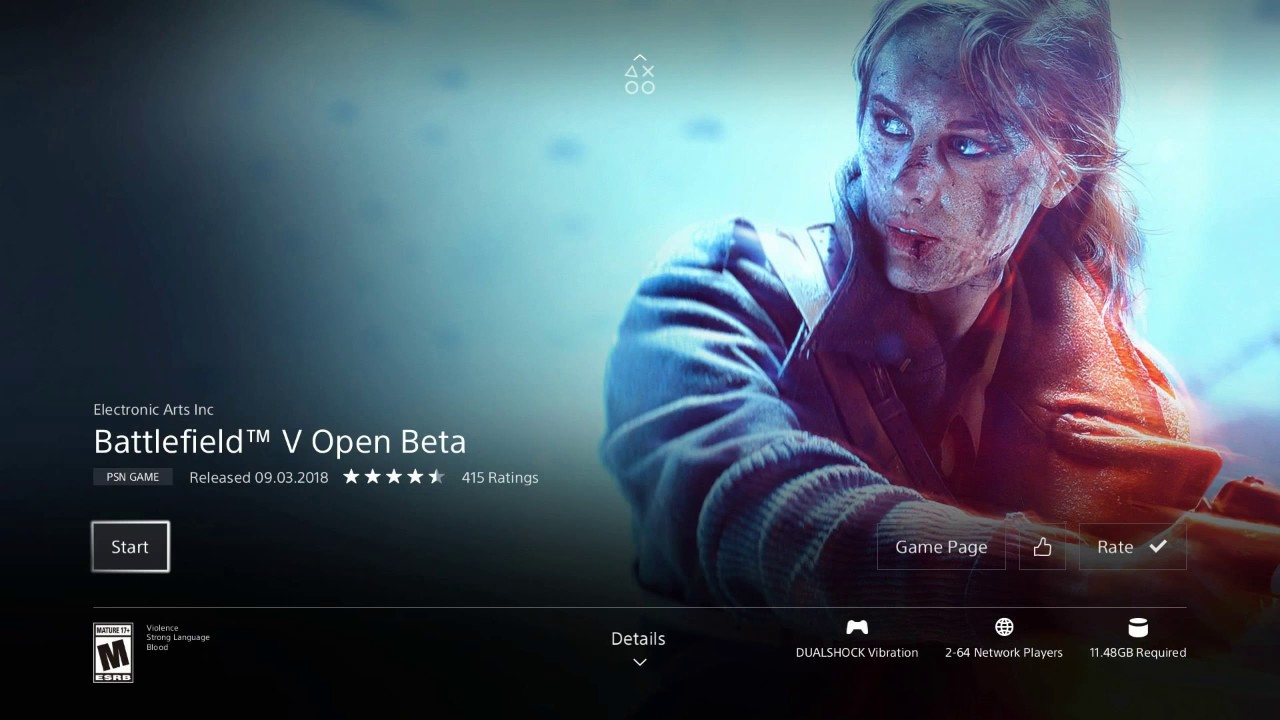 How to download battlefield V beta for ps4.
