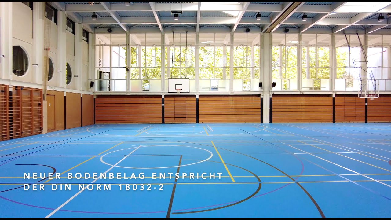 Fugenloser Bodenbelag für Turnhallen 📍Locarno, Saleggi Schulen