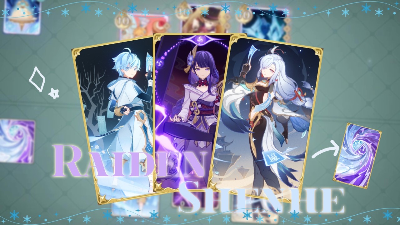 ❄️ (雷電, 申鶴, 重雲) | 原神　七聖召喚