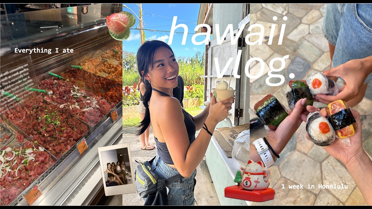 my first time in hawaii 🌺🌴| a week in Honolulu, Rachel's wedding, eating poke, travel vlog