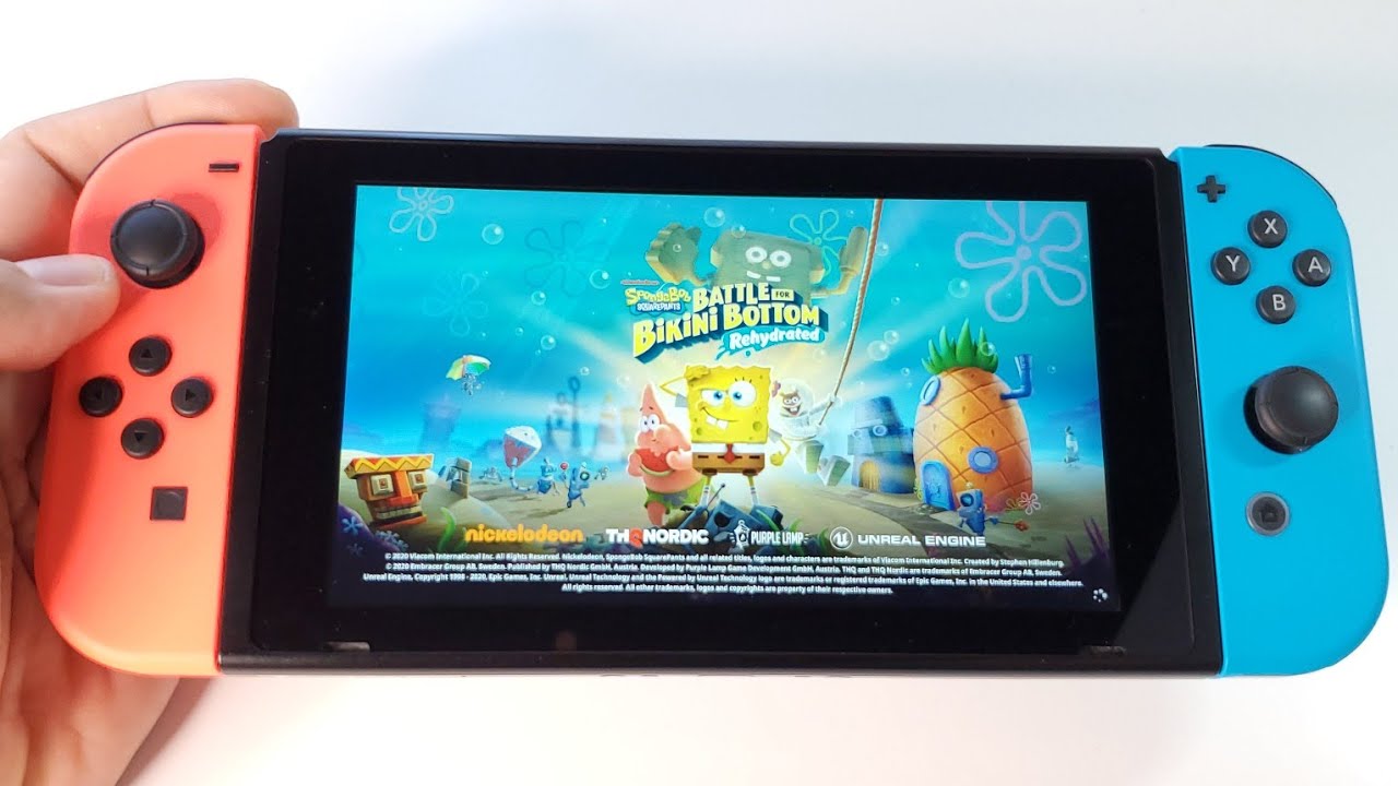 SpongeBob SquarePants: Battle for Bikini Bottom - Rehydrated | Nintendo Switch handheld gameplay