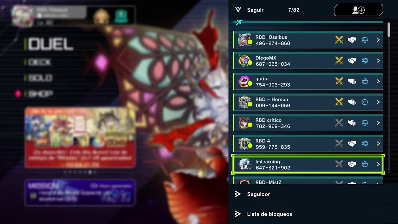 Yu-Gi-Oh! Master duel repeticiones de la liga rbd