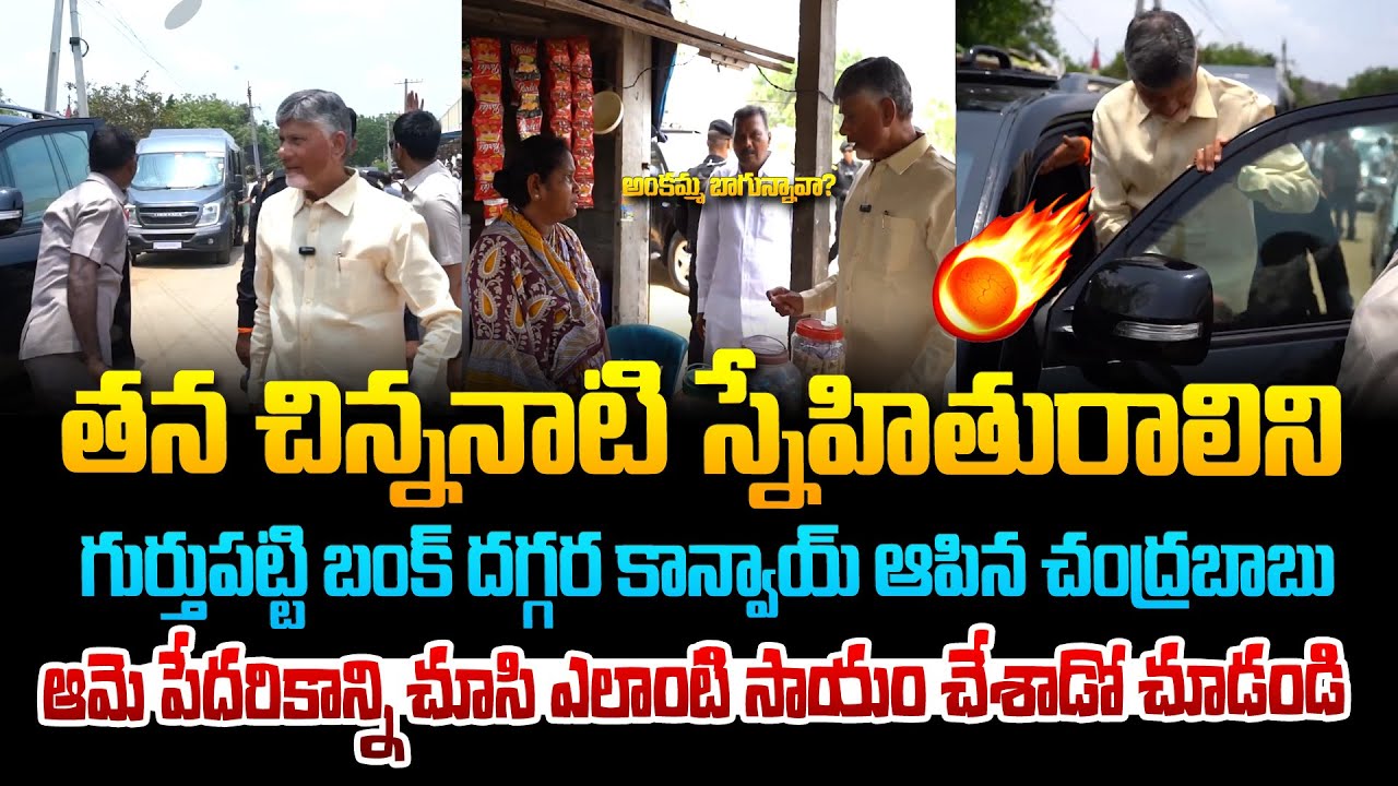ఆ చిన్న బ్యాంకు దగ్గర ఆపి ఆ మహిళకి ఊహించని గిఫ్ట్ ఇచ్చిన చంద్రబాబు ! Chandrababu Helping Nature