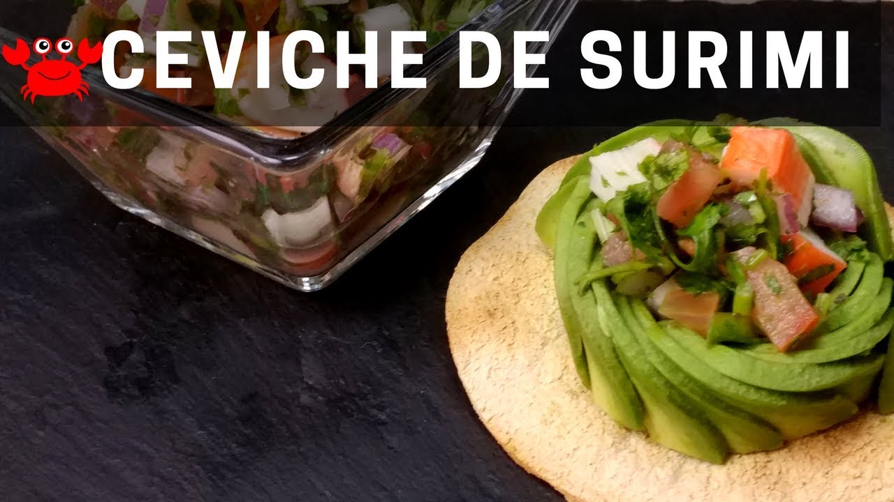 Ceviche de Surimi - Cómo hacer ceviche de palitos de cangrejo 🦀