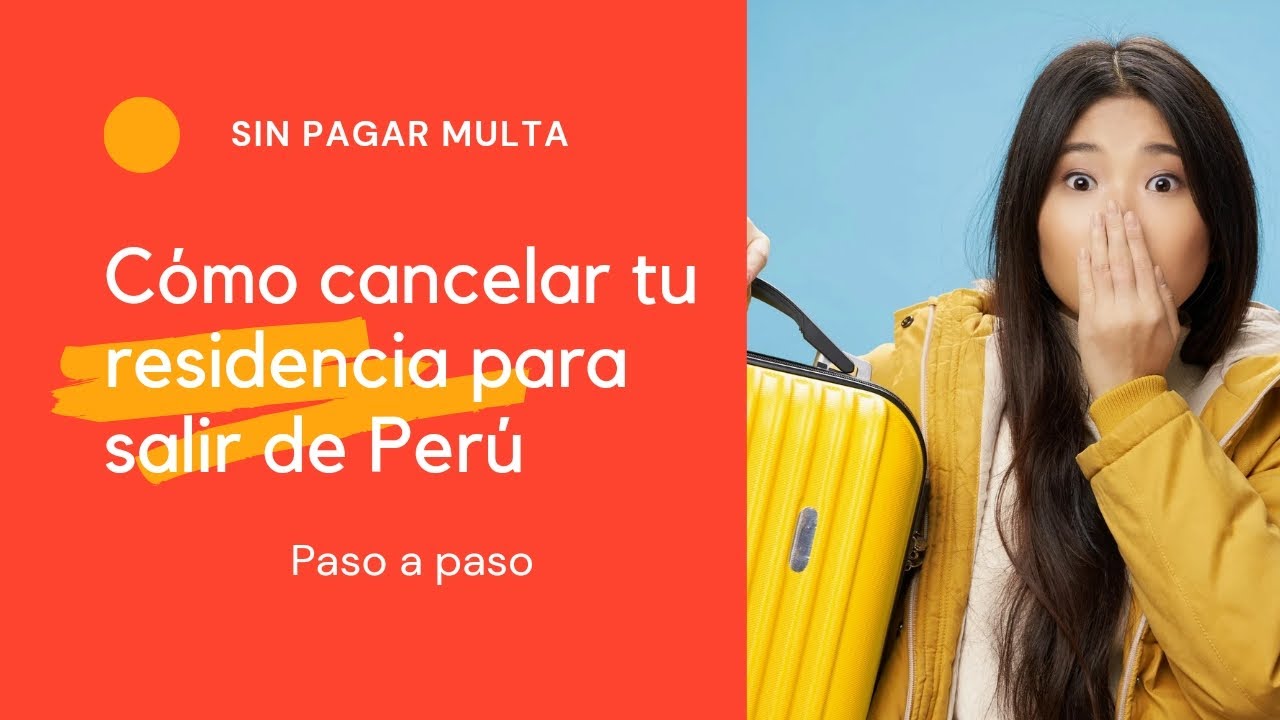 Cómo cancelar tu residencia para salir de Perú sin pagar multa #pasoapaso #venezolanos #migraciones