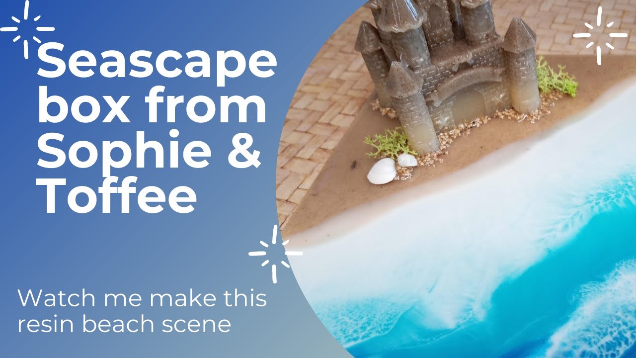 Sophie & Toffee Seascape Elves box - Resin sand castle and beach scene