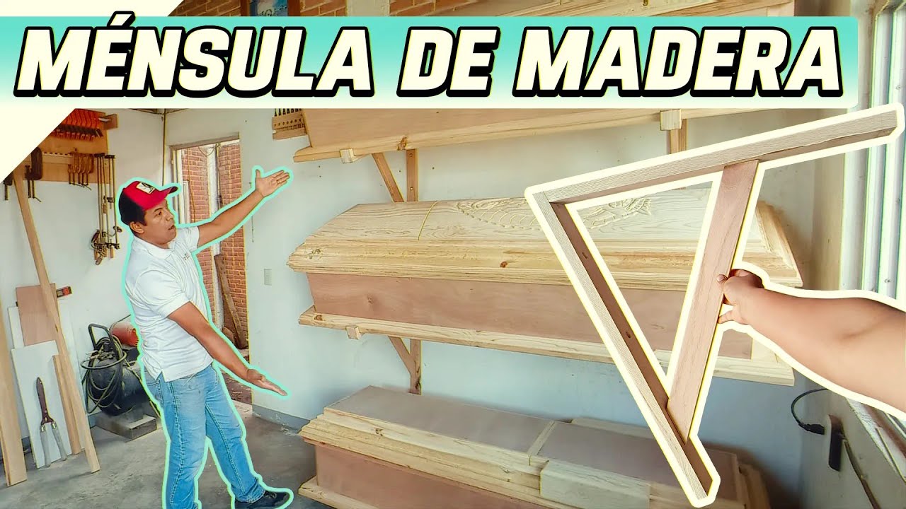 Ménsula de madera Carga más de 100 kg / EXHIBIDOR DE ATAUDES #elmueblemoderno