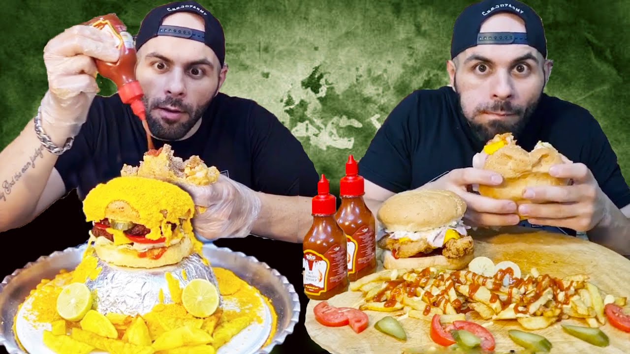 ASMAR MUKBANG |🥓موکبانگ ایرانی | زینگر برگر و🍔دیپ برگر خوشمزه