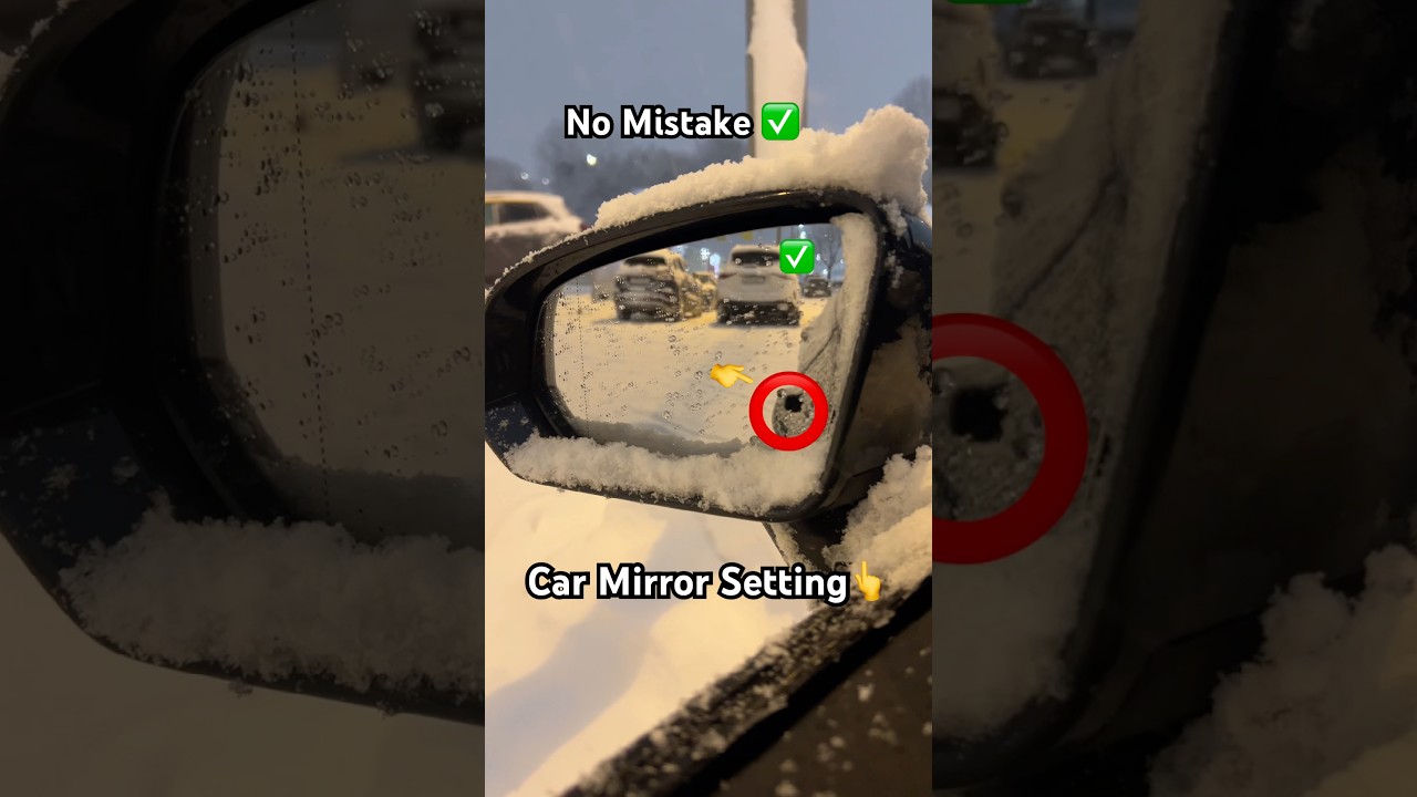 how to position side mirrors on car! 