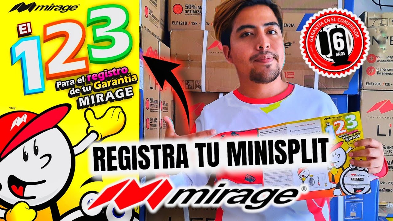 Registra Gratis Tu Minisplit Mirage Para Garantia Extendida De 5 años+