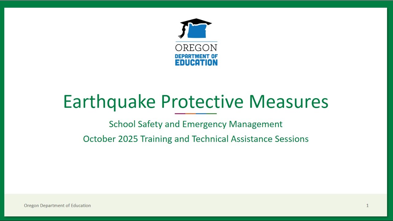 Earthquake Protective Measures - October 2025