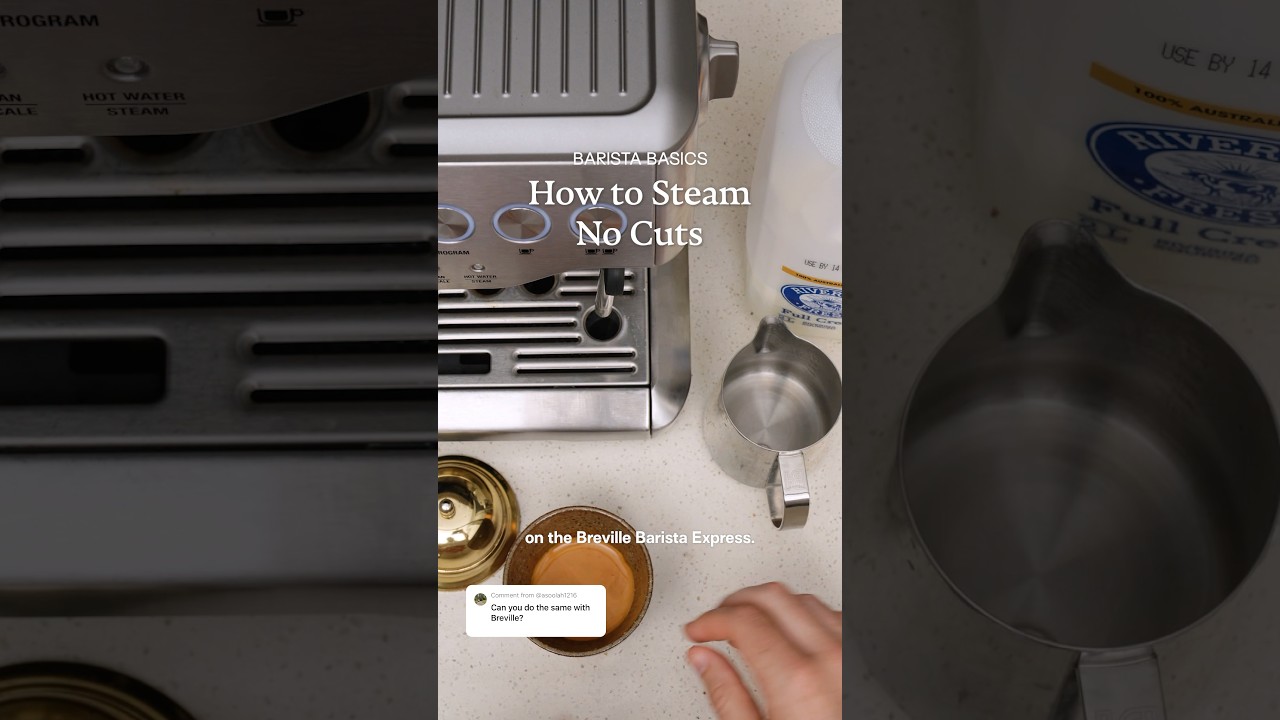 How to steam milk on the Breville Barista Express | NO CUTS.