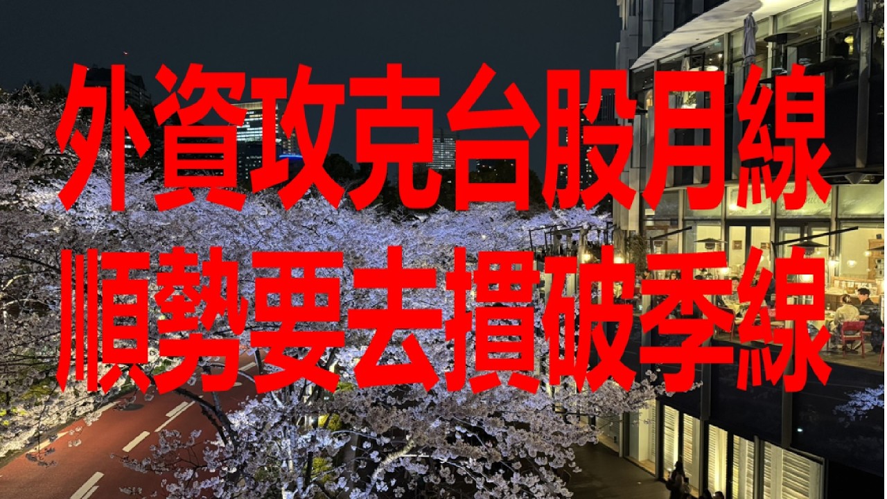 3月30日！外資攻克台股月線順勢要去摜破季線！