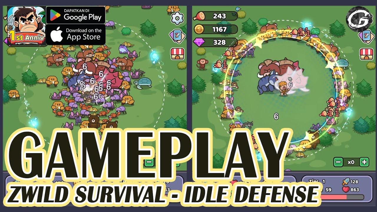 Wild Survival - Idle Defense Gameplay - Mobile Game (Android/IOS)