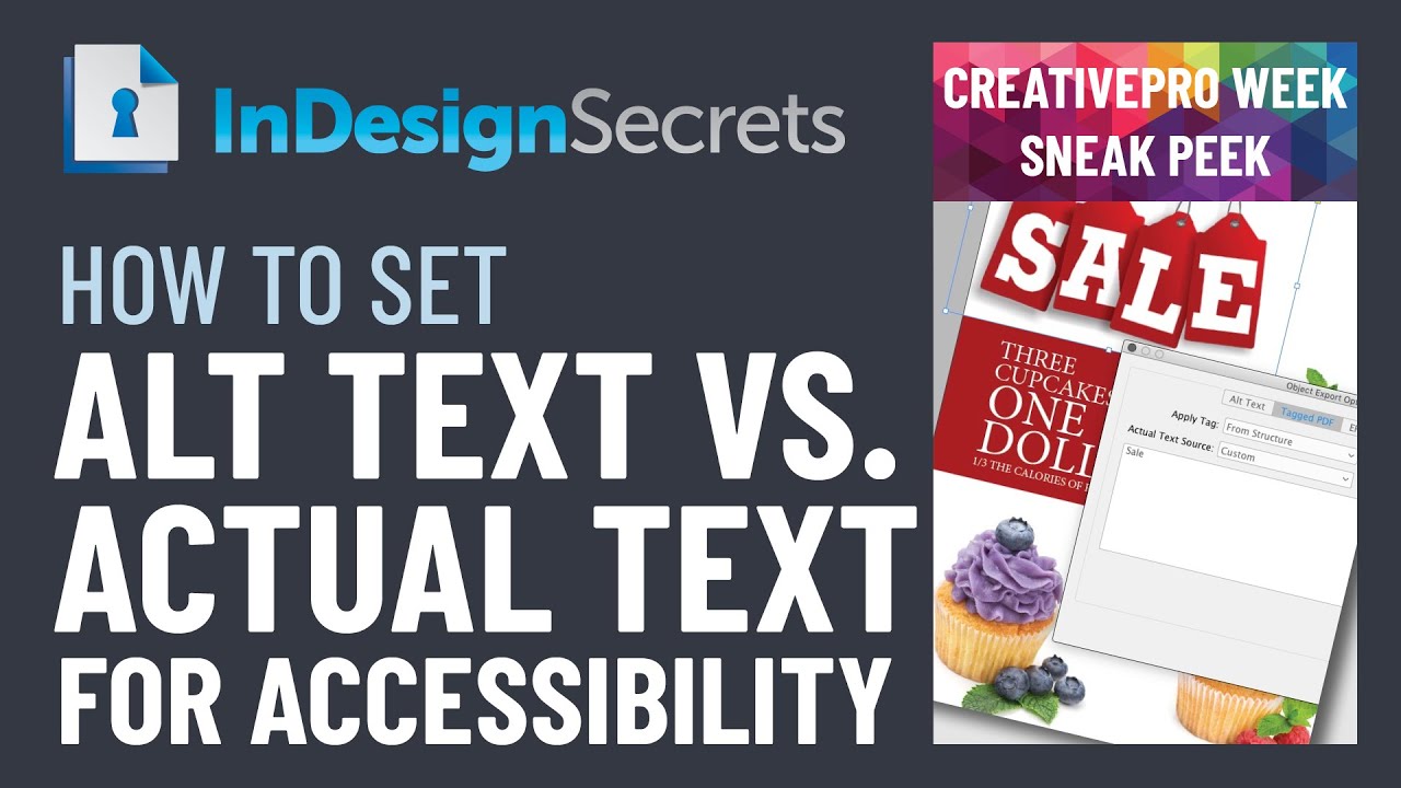 InDesign How-To: Set Alt vs. Actual Text for Accessibility (Video Tutorial)