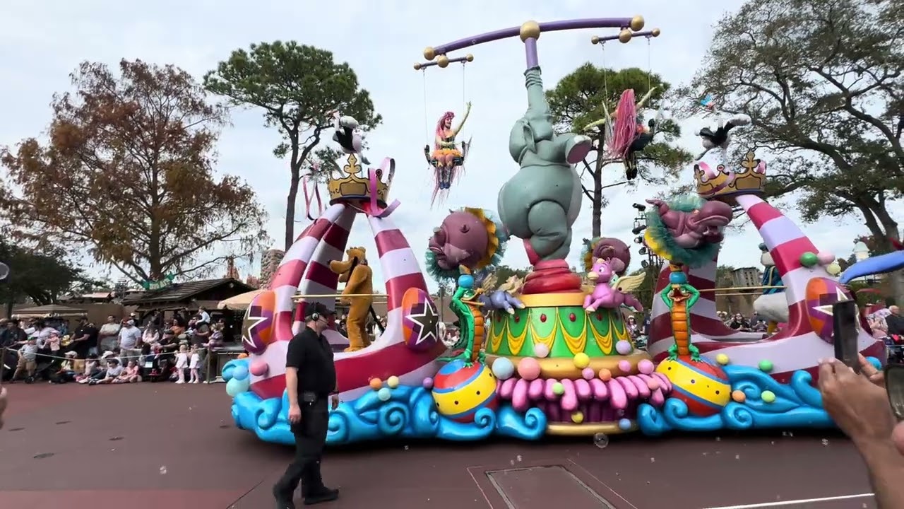 Whimsy is the word for Donald Pluto and Pinocchio float in the parade #festivaloffantasyparade 