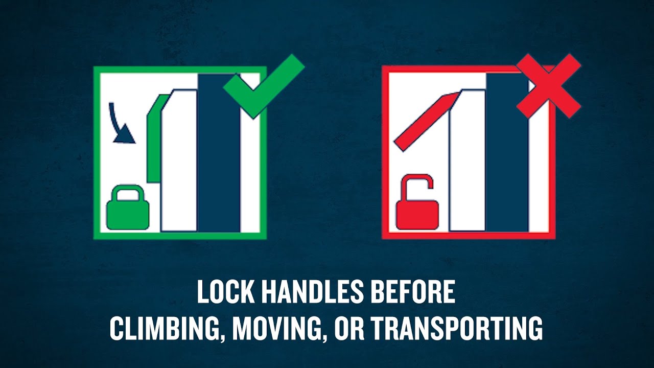 Werner Ladder - Safety Instructions - Lock Before Climbing, Moving, or Transport(LEVELSAFE)[ENGLISH]