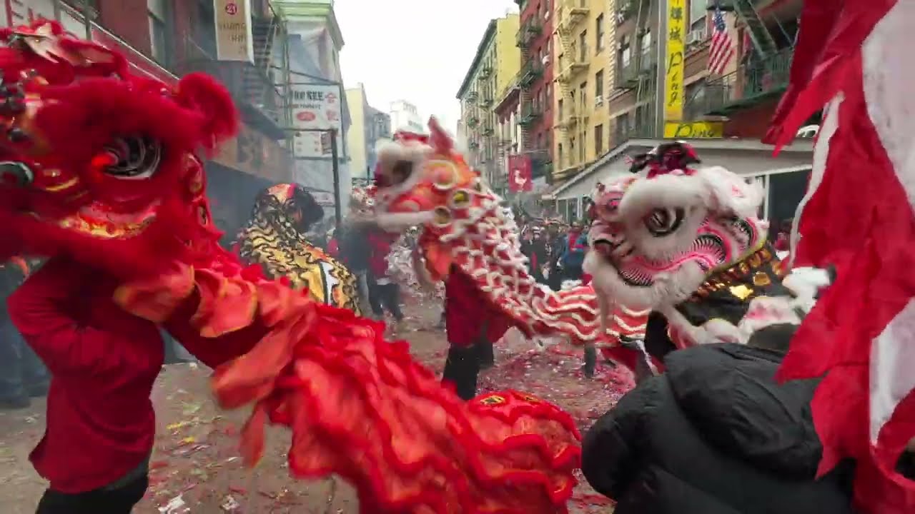Chinatown Community Young Lions (CCYL) Lion Dance and Firecrackers FINALE on CNY2024 🦁🥬🧨💥
