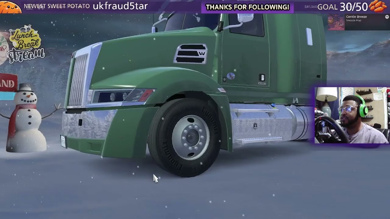 A shorter drive in my green truck | Snow in ATS | Winter Land 2024