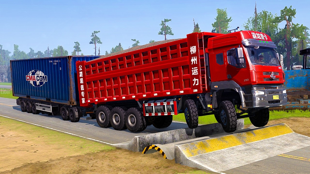Truck Almost Stuck on Giant Speed Bump | Driver Skills Gameplay | Game Daily #mudrunner