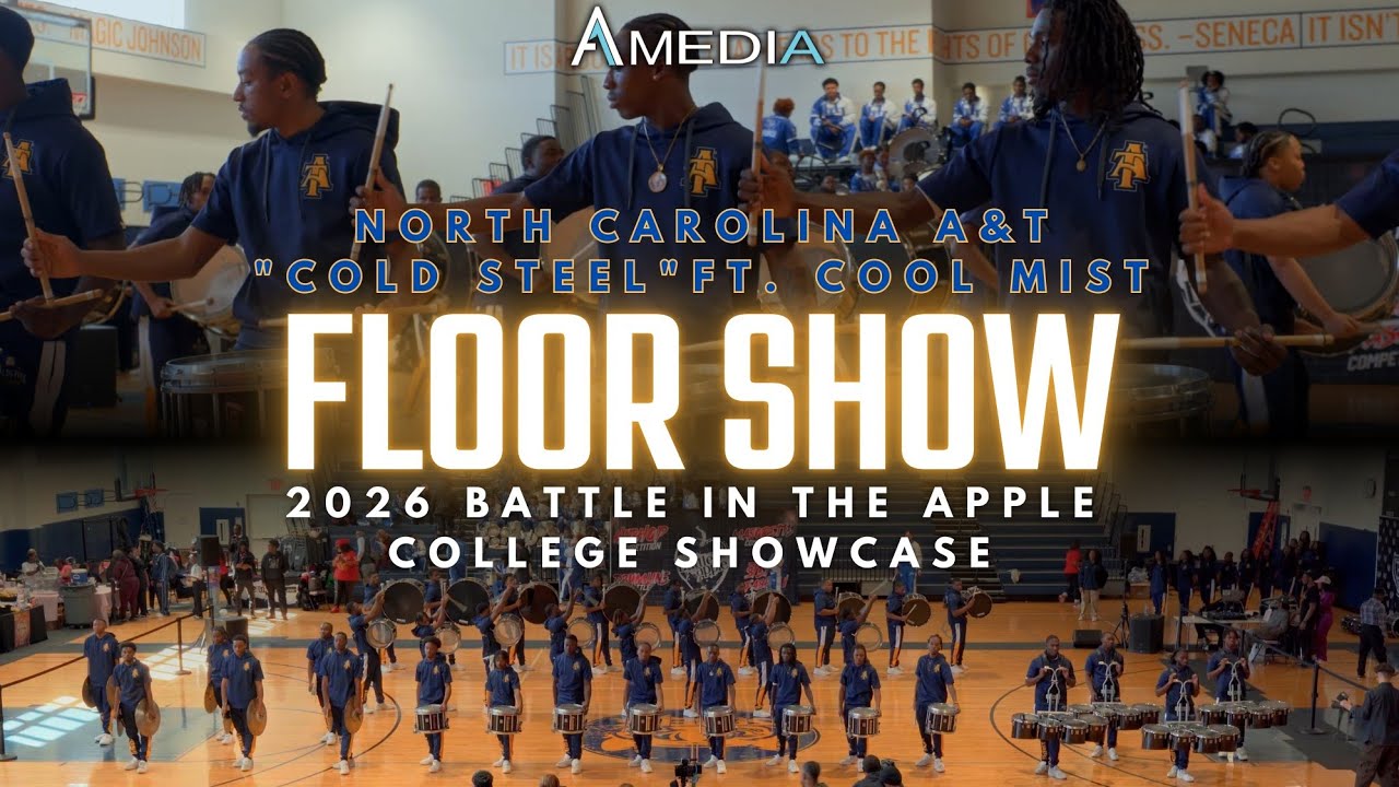 North Carolina A&T Floor Show FT. Cool Mist | 2026 Battle In The Apple | Bands in 4K 2160p 🔥🎥🎬‼️
