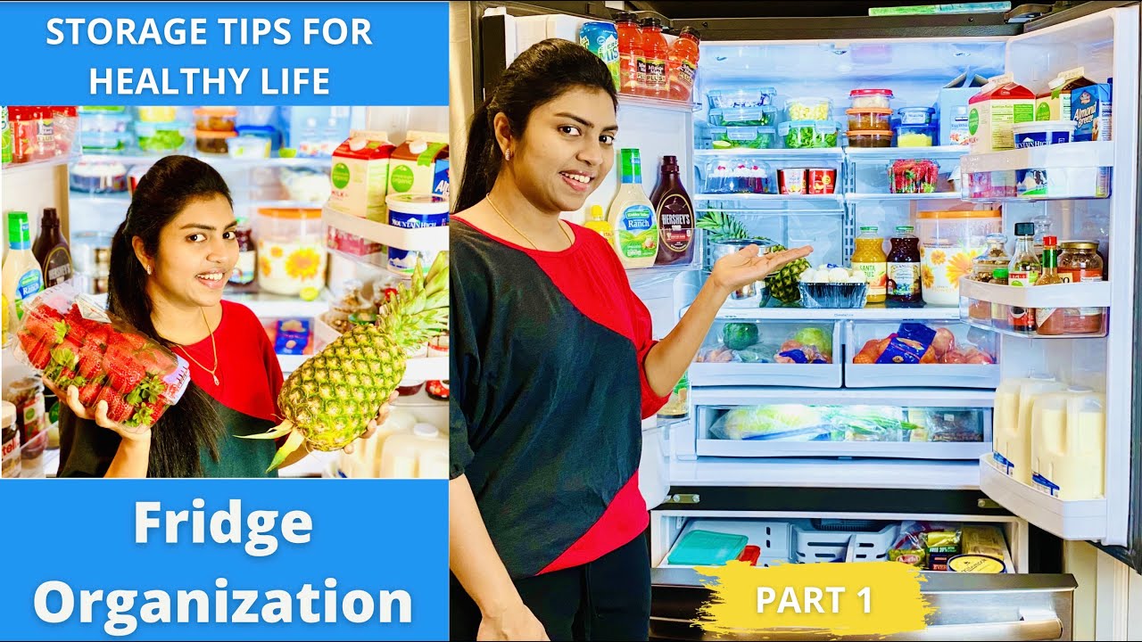 FRIDGE organization in TAMIL | Fridge organization Healthy Storage Ideas Tips Trick | USA Tamil vlog