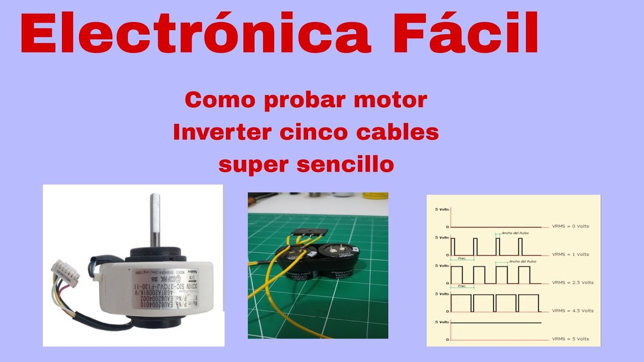 Como probar motor Inverter de aire acondicionado, cinco cables