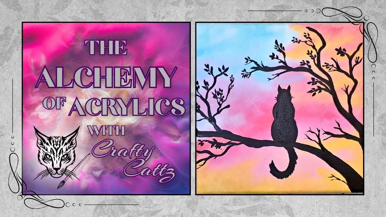 The Alchemy of Acrylics ~ Sunset Perch ~  Fantasy Art