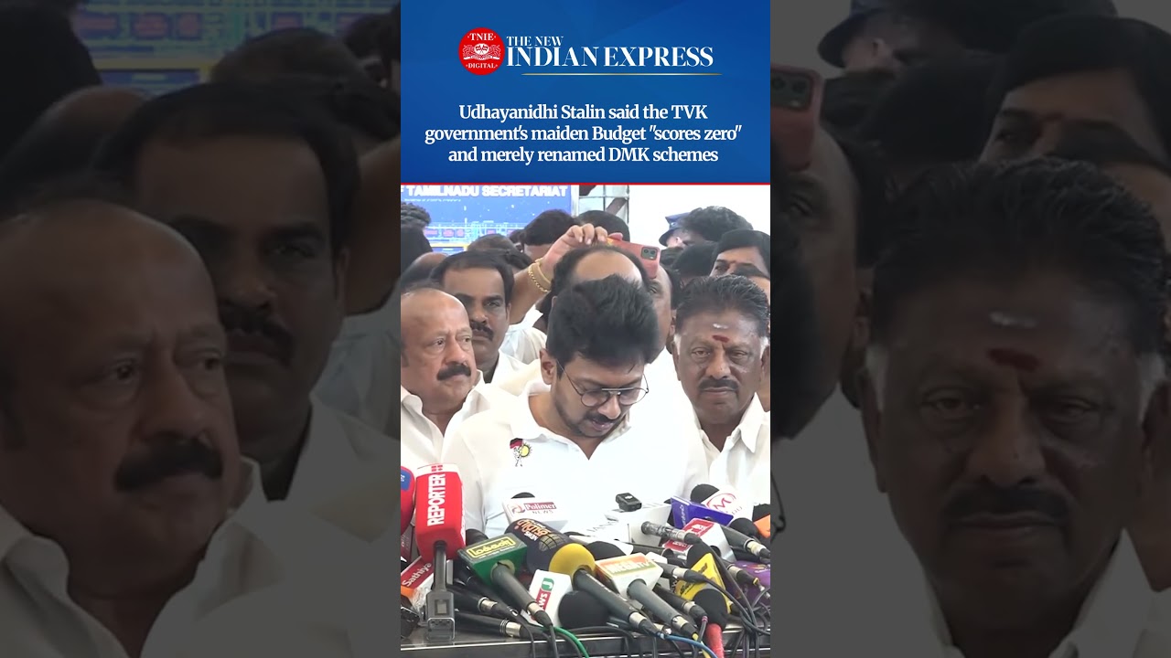 'TVK Budget Scores Zero': Udhayanidhi Stalin Alleges Vijay Govt Renamed DMK Schemes
