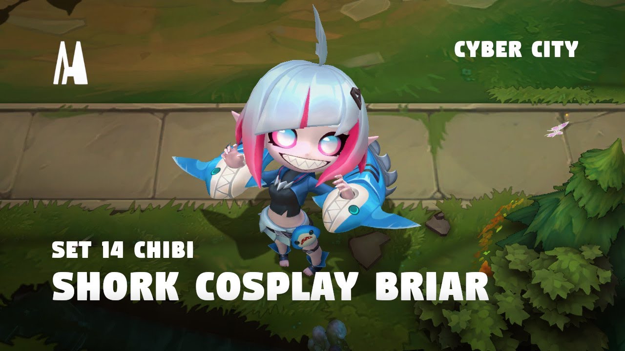 CHIBI SHORK COSPLAY BRIAR | EMOTES, FINISHER, BOOM | TFT SET 14