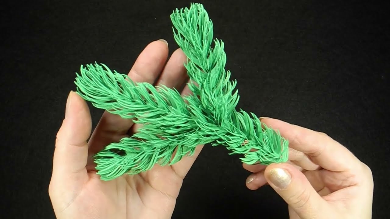 Weihnachtsdeko! Tannenzweig aus Papier! Kreative Idee DIY