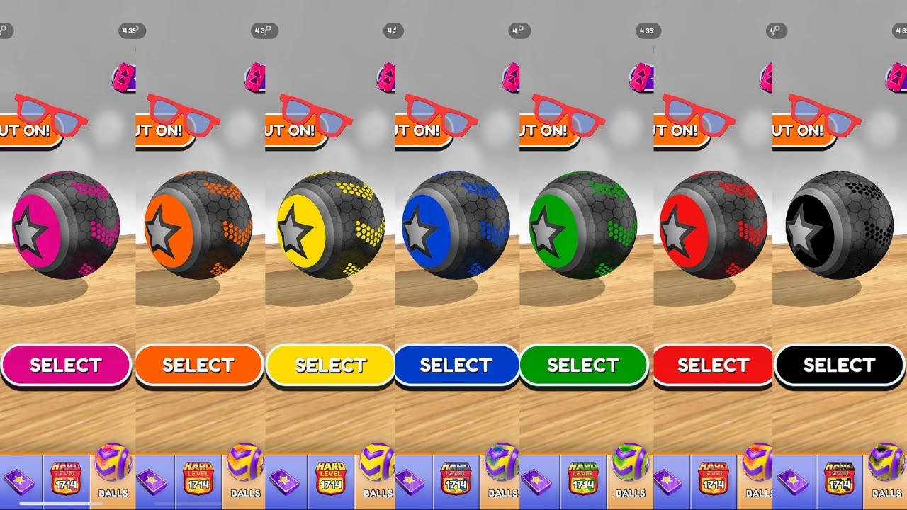 The Insane Arrow Star Ball of 7 different colors of Going Balls Android/Ios Gameplay Super SpeedRun