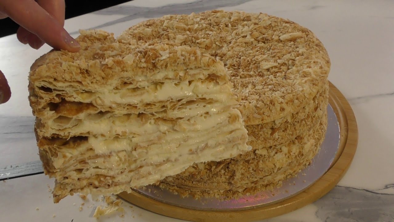 🥳ЛУЧШИЙ Рецепт!💯🔝МАЛО КТО ЗНАЕТ ЭТОТ СПОСОБ! 🎂Классический НАПОЛЕОН с заварным кремом!