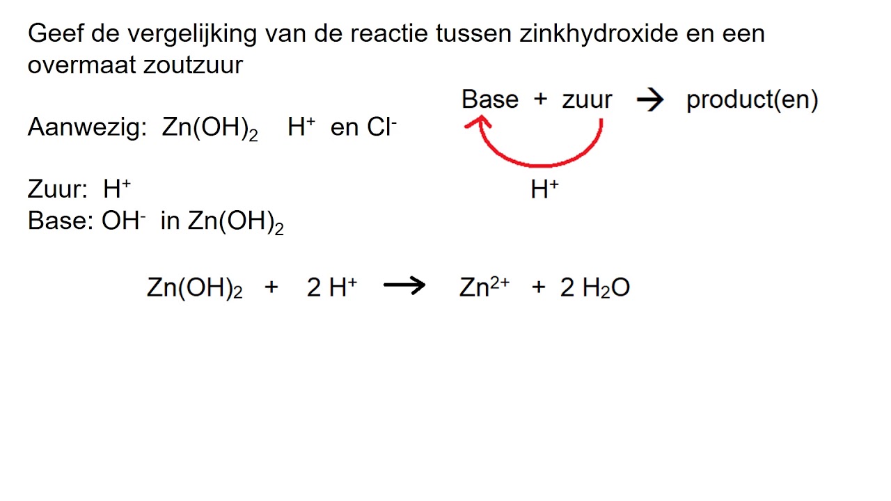 Hoe stel jezelf zuurbase-reacties op? kort