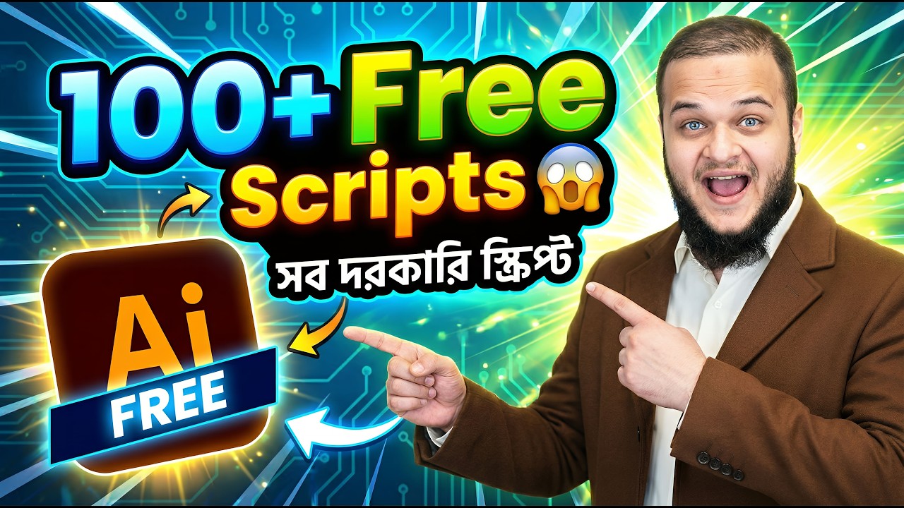 100+ Free Illustrator Scripts 😱  ডিজাইনারদের জানা দরকার