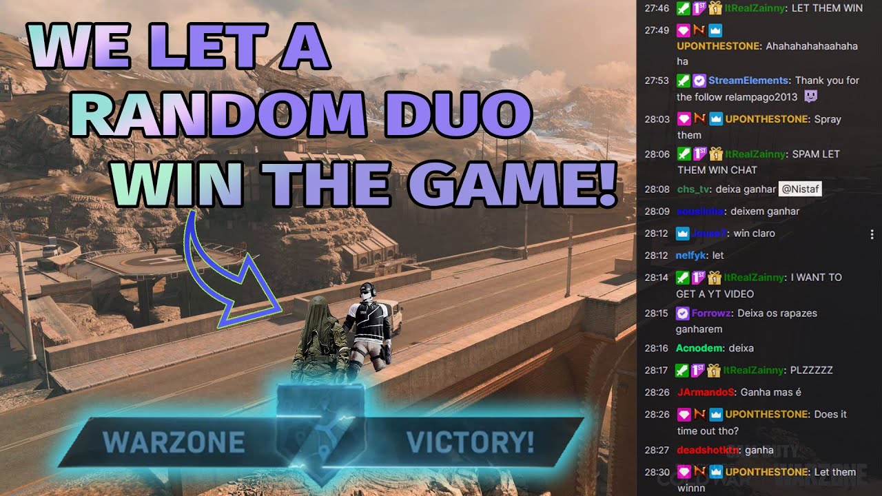 Letting A RANDOM DUO WIN In Warzone!! (ft. PrxdigyEU_)