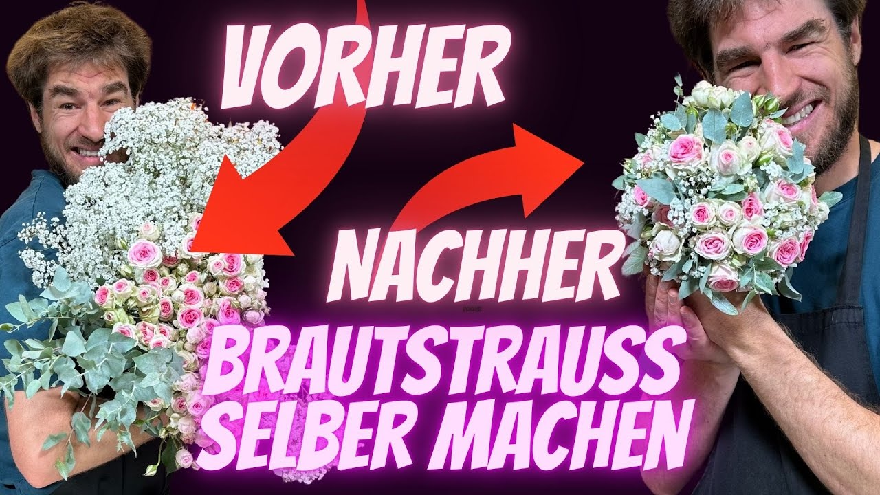DIY Hochzeit: Romantischer Brautstrauß in Rosa & Weiß einfach selbst gemacht