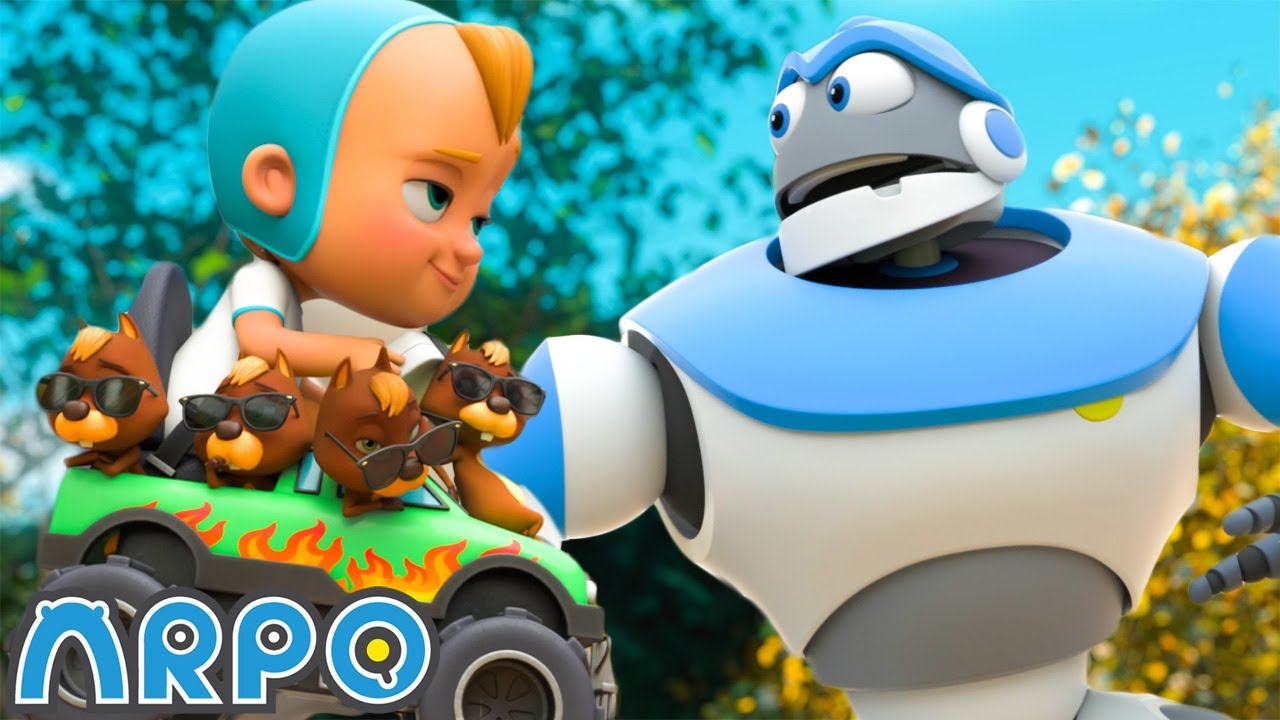 Baby Daniels Squawky New Crew 🐿️ ARPO Cartoons | 2 HOURS | Anime Compilation | Videos for Kids!