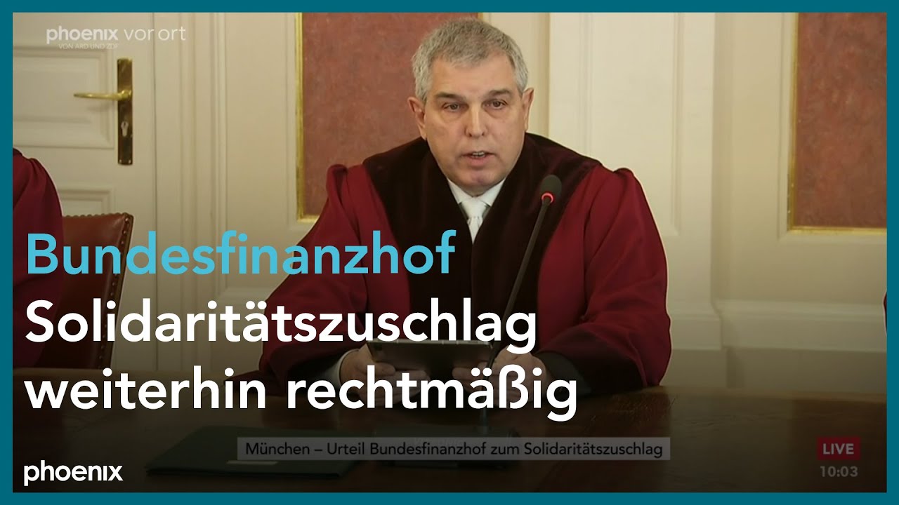 Bundesfinanzhof verkündet Entscheidung über Solidaritätszuschlag
