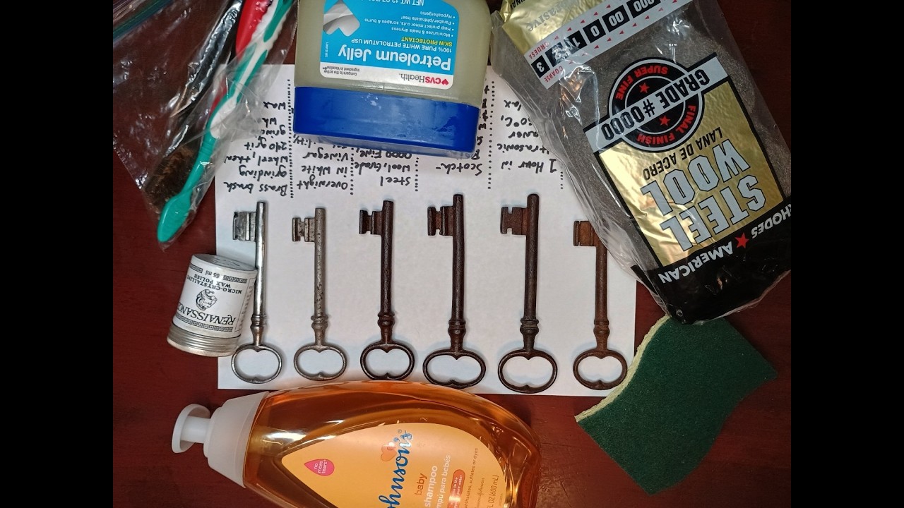 Preserve Patina or Shiny Metal Polish? Testing 5 Methods to Clean Antique Iron Keys
