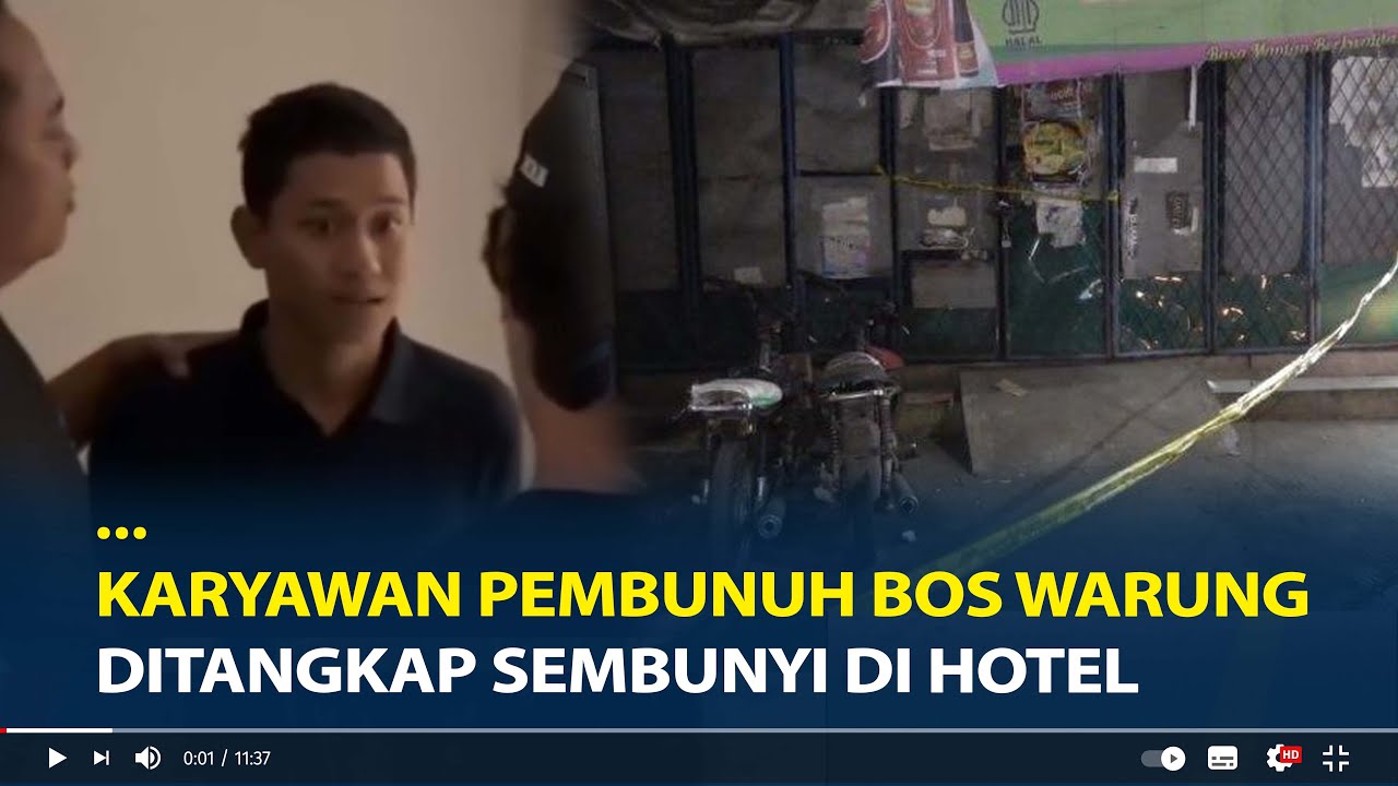 Detik-detik Karyawan Pembunuh Bos Warung Sembako di Bekasi Ditangkap, Sembunyi di Hotel