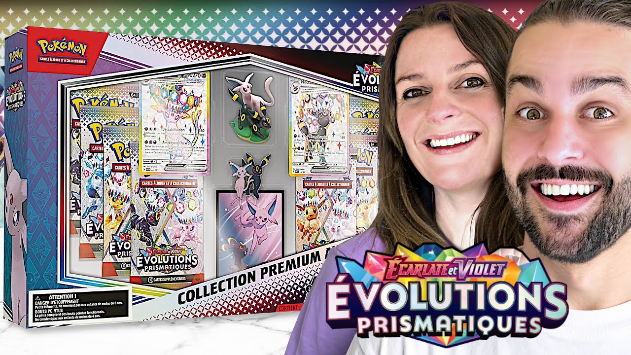 On ouvre le Coffret PREMIUM Evolutions Prismatiques avec Figurine ! ( Mentali vs Noctali )