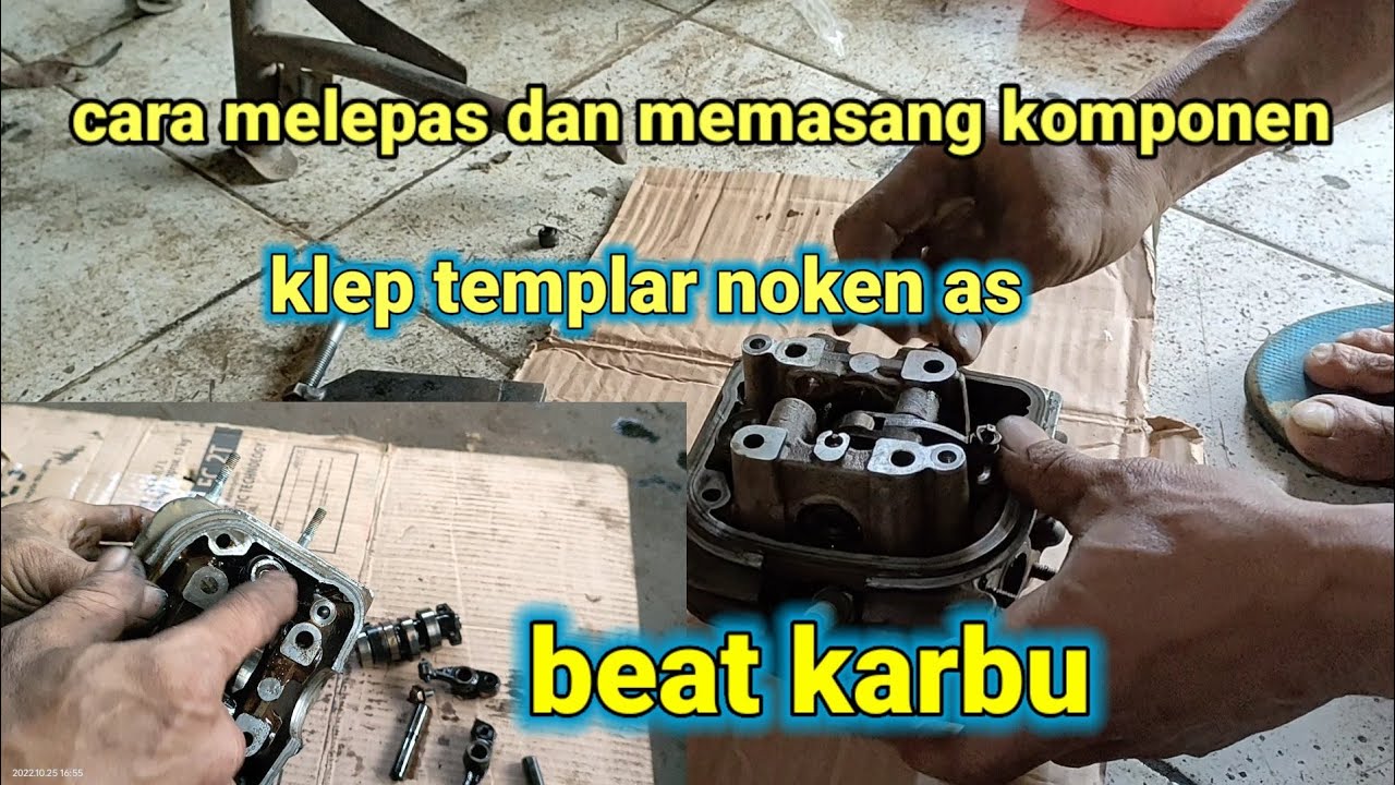 CARA MELEPAS DAN MEMASANG KOMPONEN//KLEP TEMPLAR NOKEN AS BEAT KARBU