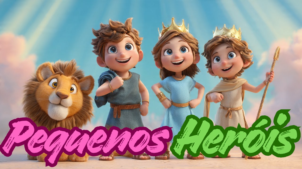 Pequenos Heróis da Bíblia | Música Infantil Cristã | Davi, Daniel e Ester.
