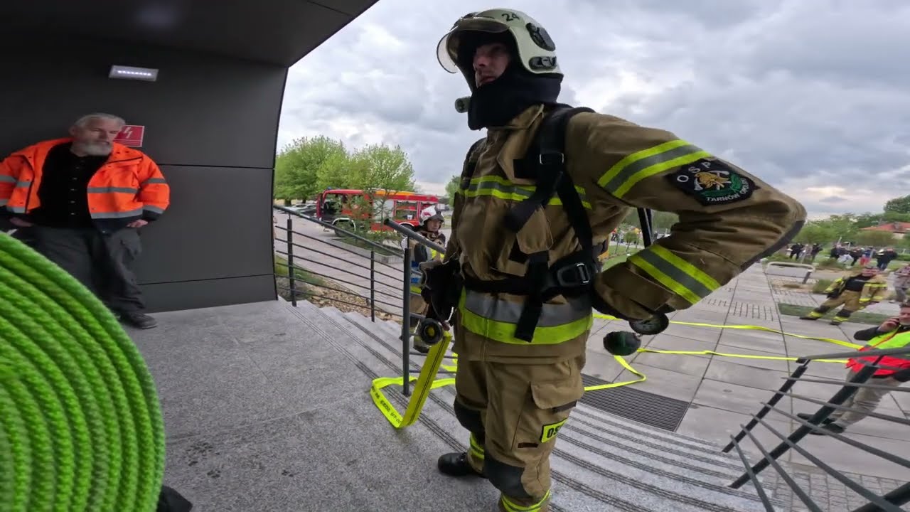 OSP Tarnów Opolski, ćwiczenia w zakładach wapienniczych Lhoist, GoPro POV