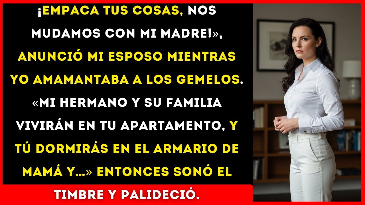 “¡EMPACA TUS COSAS, NOS MUDAMOS CON MI MADRE! MI HERMANO Y SU FAMILIA VIVIRÁN EN TU APARTAMENTO”,