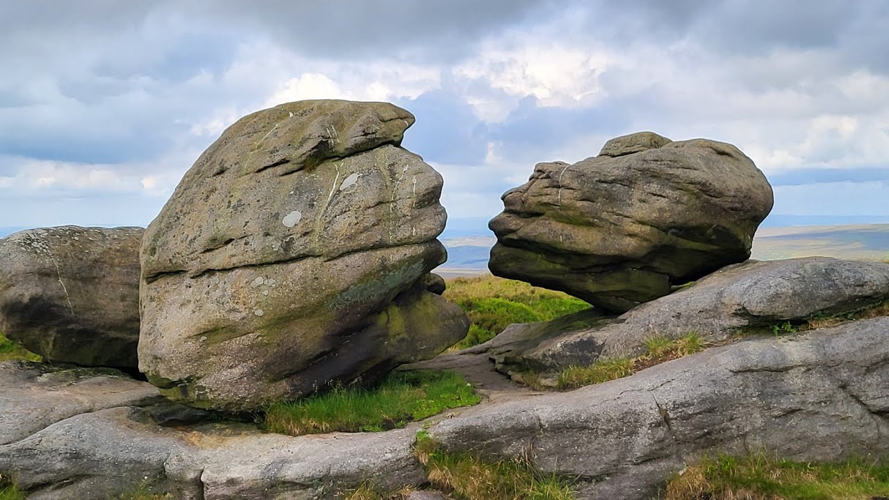 Higher Shelf Stones, B29 Overexposed, Hern Stones, Wain Stones, and Bleaklow Head from Snake Pass.