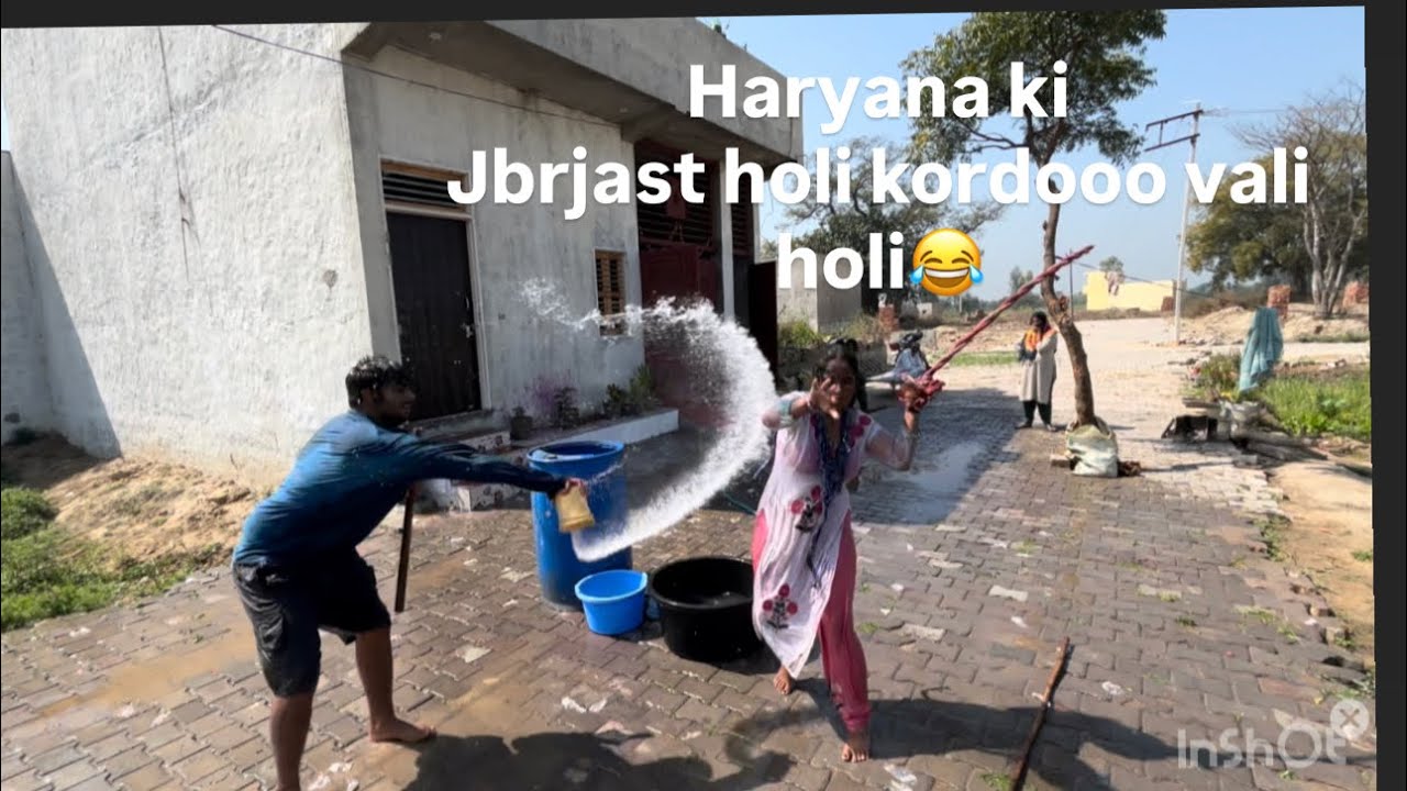 Day86 happy holi to aaj h धुलंडी or holi me khaye sbne kordeee in haryanvi￼ style so enjoy kro guys😂