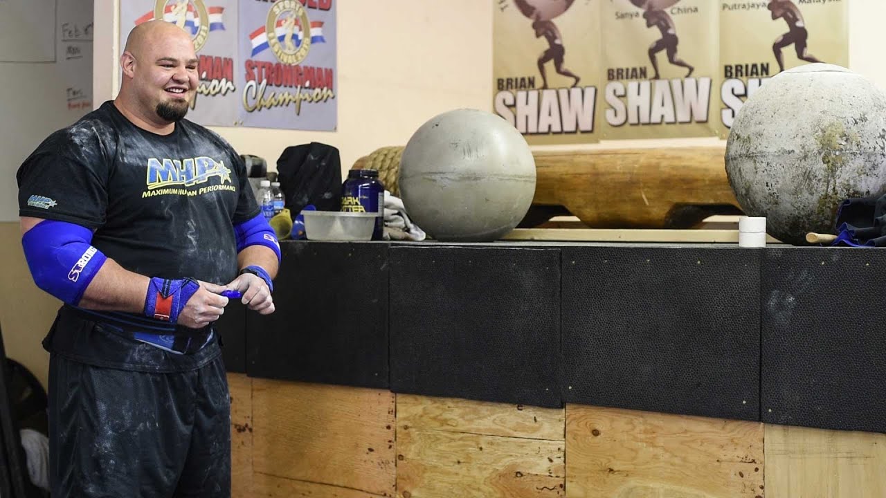 Brian Shaw Trains the 300lb Cyr Bell